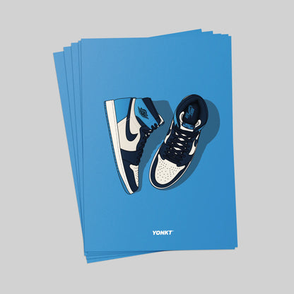 Artwork Air Jordan 1 Retro High OG Obsidian UNC