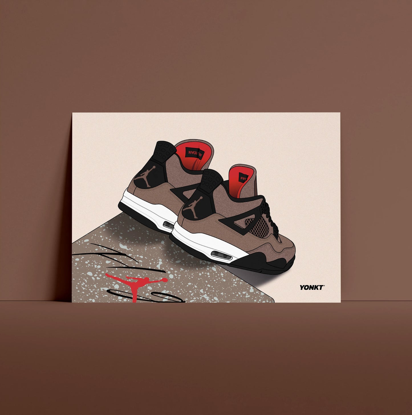 Artwork Air Jordan 4 Retro Taupe Haze