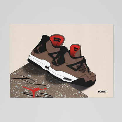 Artwork Air Jordan 4 Retro Taupe Haze