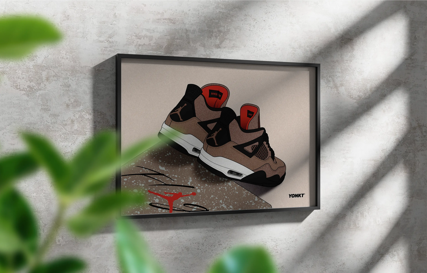 Artwork Air Jordan 4 Retro Taupe Haze