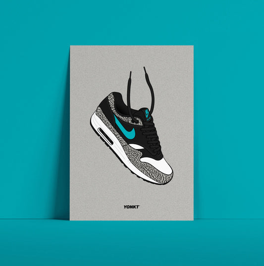 Artwork Atmos x Nike Air Max 1 Elephant