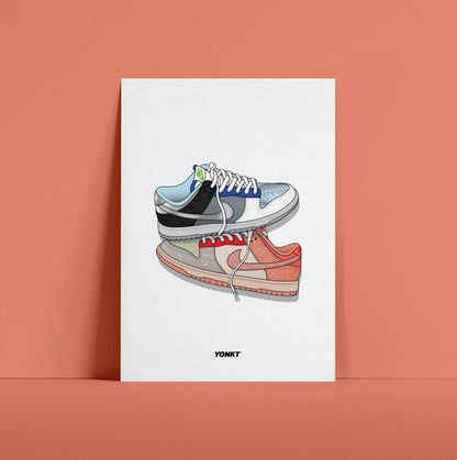 Artwork CLOT x Nike Dunk Low SP What The