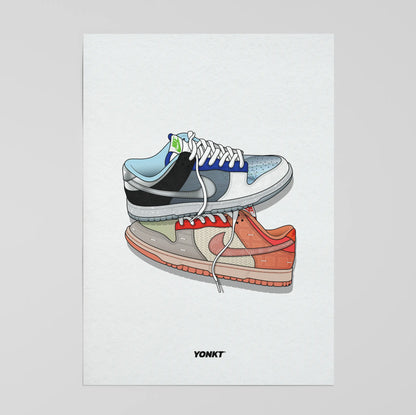 Artwork CLOT x Nike Dunk Low SP What The