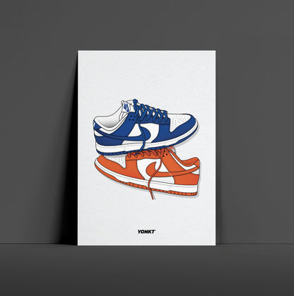 Artwork Nike Dunk Low SP Kentucky & Syracuse