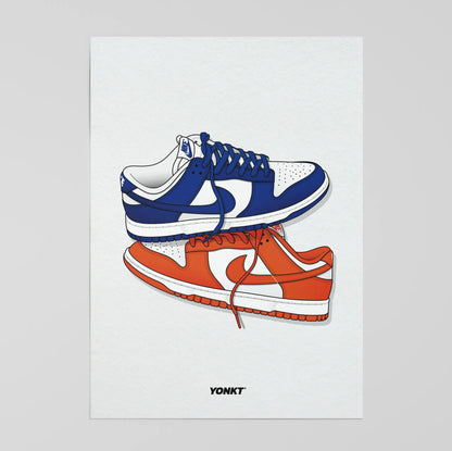 Artwork Nike Dunk Low SP Kentucky & Syracuse