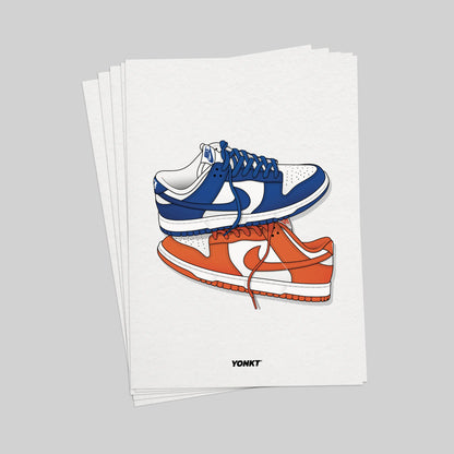 Artwork Nike Dunk Low SP Kentucky & Syracuse