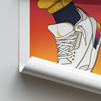 Artwork J Balvin x Air Jordan 3 Retro SP Medellín Sunset