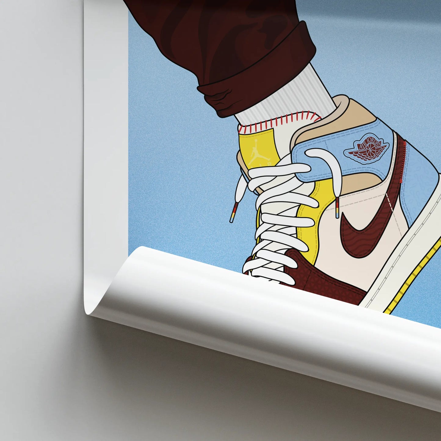 Artwork Maison Chateau Rouge x Air Jordan 1 Mid SE Fearless