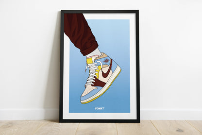 Artwork Maison Chateau Rouge x Air Jordan 1 Mid SE Fearless