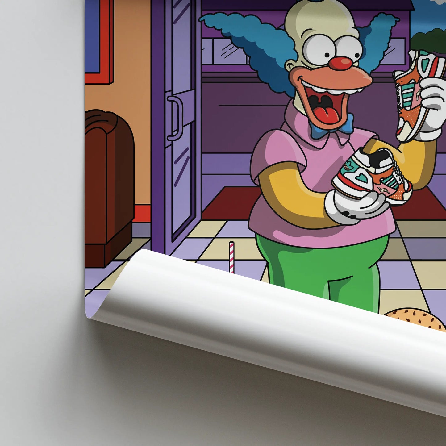 Artwork The Simpsons x adidas ZX 10000 Krusty Burger