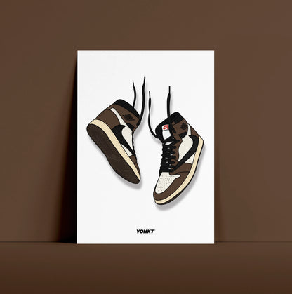 Artwork Travis Scott x Air Jordan 1 Retro High Cactus Jack