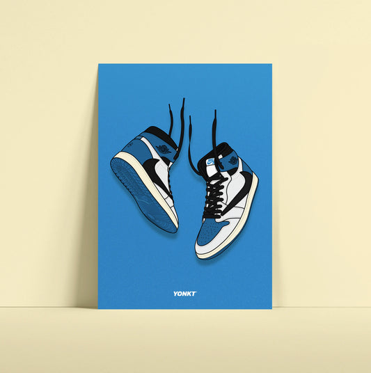 Artwork Fragment x Travis Scott x Air Jordan 1 Retro High OG SP