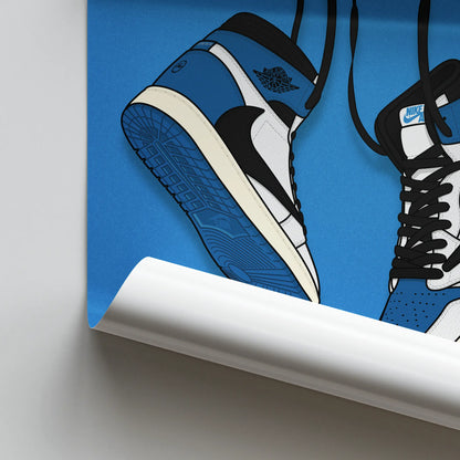 Artwork Fragment x Travis Scott x Air Jordan 1 Retro High OG SP